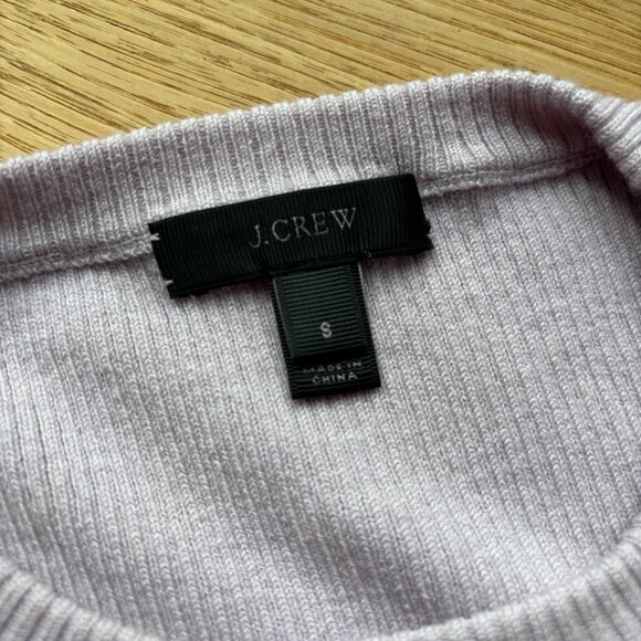 J.CREW stretch ribbed merino wool lavender sweater (size S) - Picture 8 of 9